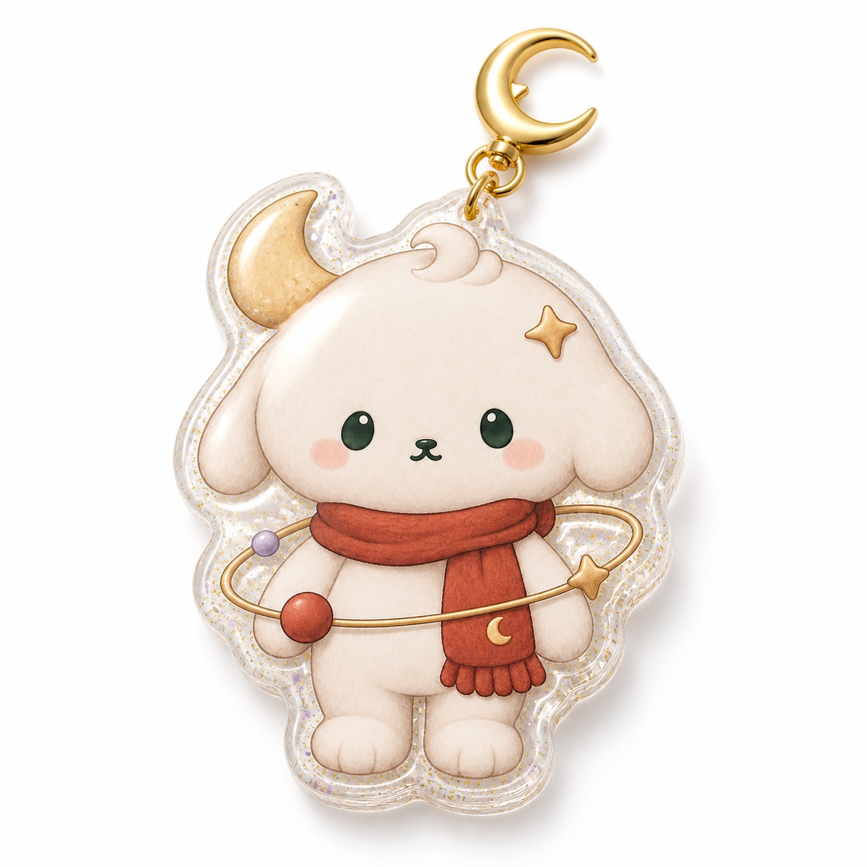Glitter & epoxy acrylic charms WONDERFORM sample